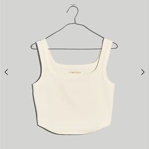 Never Been Worn Madewell The Tailored Crop Tank in Sleekhold - Color Lighthouse